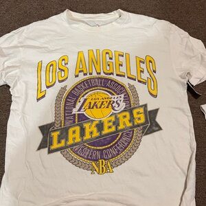 Abercrombie & Fitch White NBA Logo Tee
